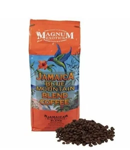 4pk Jamaican Blue Mountain Coffee Blend Whole Bean Med Roast Strong Arabica 2Lbs - Picture 1 of 1