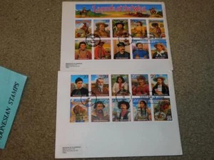 US LEGENDS OF THE WEST FDC EN 2 CUBIERTAS - Imagen 1 de 1