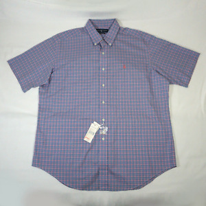 Polo vintage Ralph Lauren Classic Fit XL chemise boutonnée plaid neuf avec étiquettes