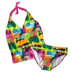 Mudd Big Girls' Plus Palm Tree Tankini 2 Piece Set - NWT - Picture 1 of 1