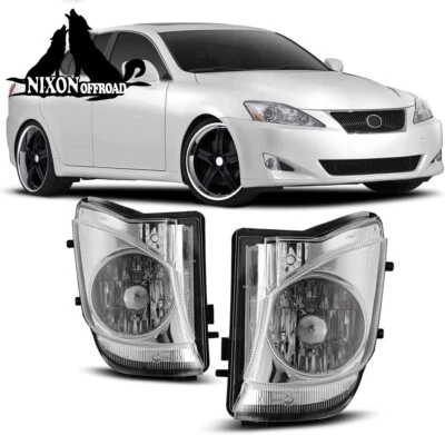 Fit 2006 2007 2008 2009 2010 Lexus IS250 IS350 Bumper Fog Lights Lamps HB4 Bulbs - Image 1 of 4