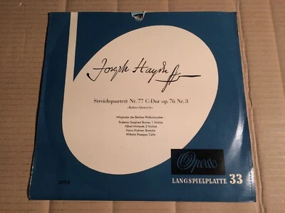 HAYDN - STREICHQUARTETT 77 - MITGLIEDER DER BERLINER PHILH. - 10"-LP -UNGESPIELT - Bild 1 von 2