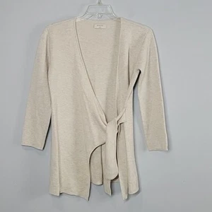 BABATON Aritzia Mezcla Lana Abrigo Lateral Corbata Cárdigan Suéter Mujer Talla Pequeña - Imagen 1 de 6