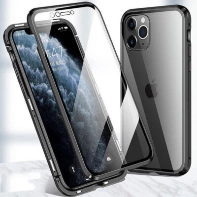 360° Double-Sided Glass Case for iPhone 17 16 15 14 13 12 Pro Max 8 Magnet Cover - Image 1 of 4