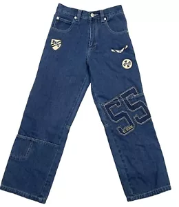 Vintage Y2K 4 Da Street Skater Carpenter Jeans Embroidered Boys Size 10 -NEW - Picture 1 of 8