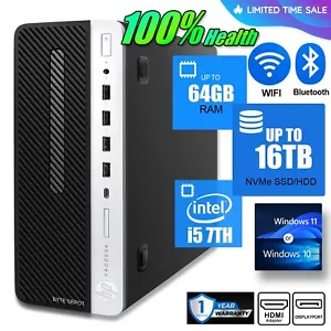 HP Desktop Computer PC i5 up to 64GB RAM 16TB NVMe SSD/HDD, Windows10/11 WiFi - Picture 1 of 7