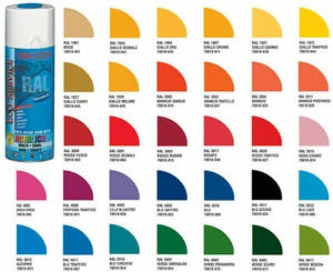 Vernice Spray Bomboletta 400ml Smalto Colore RAL Acrilica Nitro Resiste esterno - Foto 1 di 4
