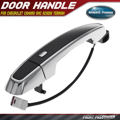 Черная хромированная внешняя дверная ручка переднего пассажира для Chevrolet Camaro 16-21 GMC - Изображение 1 из 4