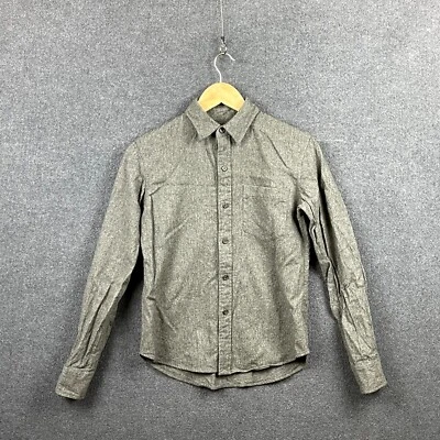 Camisa Polo Deportiva Mujer 4 Gris Mezcla Lana Manga Larga Abotonada Calce Clásico Foto 1 de 4