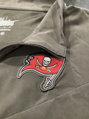 MENS NFL NIKE TEAM ISSUED TAMPA BAY BUCCANEERS 1/4 ZIP Jacket XL BROWN/RED NEW - Image 1 of 4