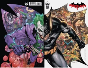 BATMAN #100 JOKER WAR JORGE JIMENEZ MAIN WRAPAROUND COVER DC NM 2020 - Picture 1 of 1