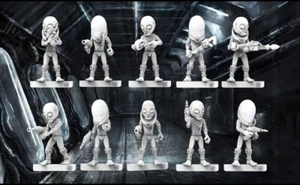 50s Retro Greys Martians x5 Random Pick 28mm Stargrave Starsaga Quarantine 3 - Picture 1 of 5