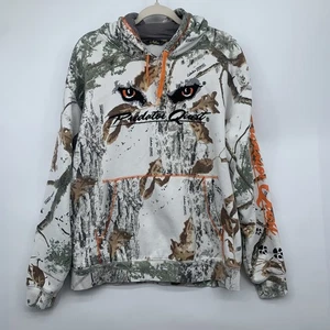 VNTG Cabela's Hoodie Men's Large White Camo Predator Quest Pullover Sweatshirt - Picture 1 of 10