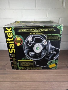 Saitek Adrenalin Wheel - Boxed - Microsoft Original Xbox - Picture 1 of 11