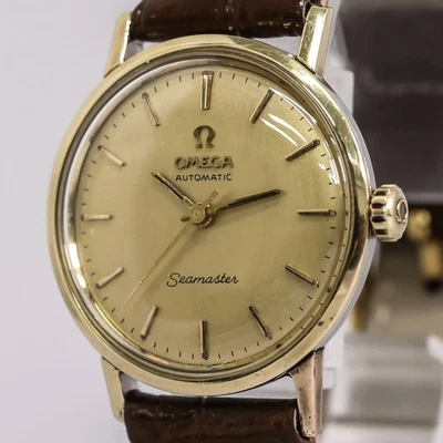 OH Serviced *NEAR MINT* Vintage 1960s OMEGA Seamaster Cal.552 AT Gold 31mm Men's - Image 1 of 4