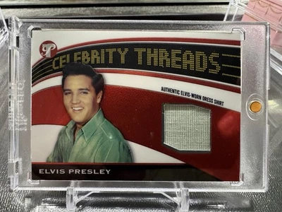 Camisa de vestir auténtica 2005 Topps Elvis Presley Celebrity Threads muestra reliquia Foto 1 de 2