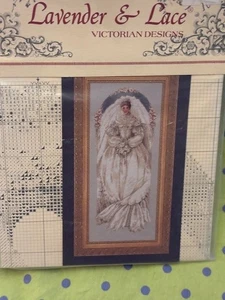 Lavender and Lace Victorian Designs White Lace Cross Stitch Pattern Chart New  - Picture 1 of 3