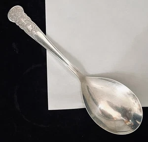 GERO-90 CUCCHIAIO DA PORTATA 9” PLACCATO ARGENTO:1912 21 OTTOBRE 1952 - LOGO FIRMA + FIORI - Foto 1 di 9