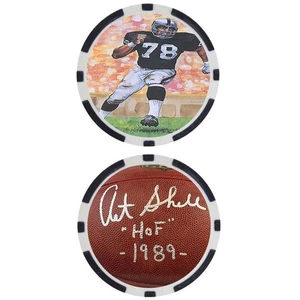Art Shell SIGNED Poker Chip #3 - Top 100 NFL Football Player - Picture 1 of 2