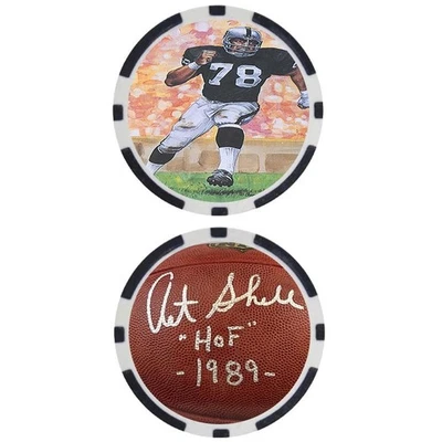Art Shell SIGNED Poker Chip #3 - Top 100 NFL Football Player - Image 1 of 2
