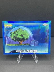 2025 Topps Chrome SpongeBob 25th Sandy's Treedome #128 Blue Parallel /150 - Picture 1 of 6