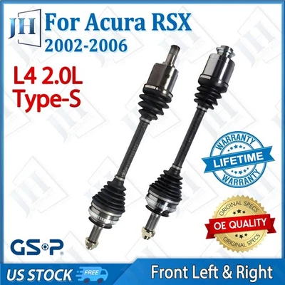 OE Front Pair CV Axle Shaft Set For 2002 03 04 05 06 Acura RSX Type-S L4 2.0L - Image 1 of 4