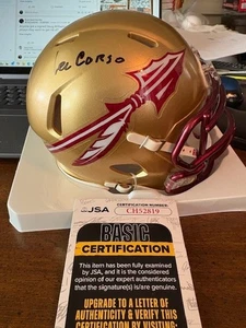 LEE CORSO SIGNED FLORIDA STATE SEMINOLES MINI HELMET ESPN COLLEGE GAMEDAY JSA - Picture 1 of 4