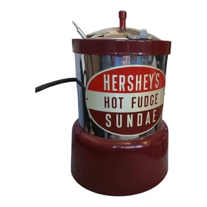 Vintage Helmco Hershey's Hot Fudge Sundae Chocolate Warmer Soda Shoppe Works - Picture 1 of 10