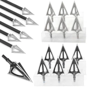 Punta de flecha 100gr 3 hojas puntas anchas campos puntos tiro con arco flecha arco caza - Imagen 1 de 18