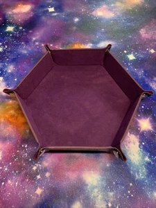 Wargaming 6-seitiges Würfeltablett - lila Wildleder-Effekt - Bild 1 von 5