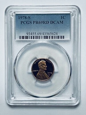 1978-S Lincoln Memorial Reverse Cent PCGS PR69RD DCAM - Image 1 of 4