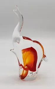 Estatuilla de elefante transparente de vidrio Formia Vetri Di Murano hecha en Italia - Imagen 1 de 12