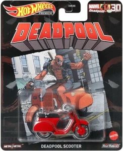 2021 Hot Wheels Premium Retro Entertainment Marvel Deadpool Scooter - Picture 1 of 1