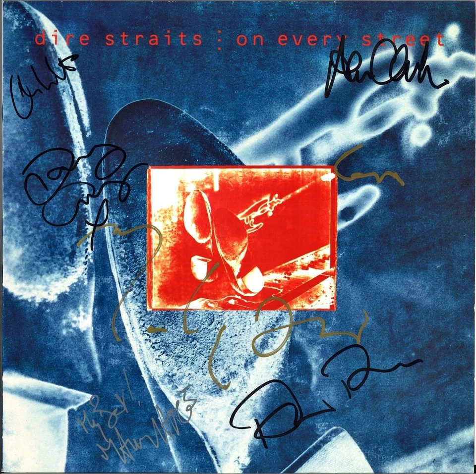 DIRE STRAITS On Every Street VINYL LP Mark Knopfler +5 Brothers Autograph SIGNED - Image 1 of 1