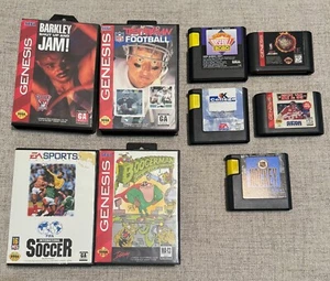 Sega Genesis Games NBA Jam Boogerman NFL Soccer Football CIB - Picture 1 of 23