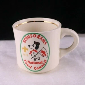 Scout - O - Rama Vintage BSA Boy Scouts Coffee Mug National Trail Snoopy USA - Picture 1 of 5