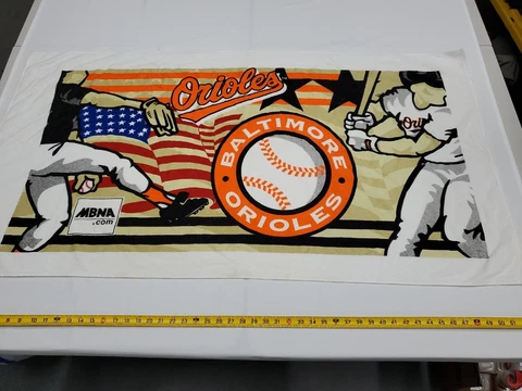 Vintage Baltimore Orioles MBNA BANK MLB Baseball Beach/Bath Towel  54 x 29 Cover
