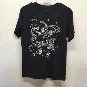 A-LAB Zumiez T-Shirt Herren M schwarz Shred to Death Skater Reaper Skateboarding - Bild 1 von 5