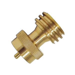 Brass Propane Adapter 1-20lb Steak Saver Refill Fitting for Disposal Cylinder - Picture 1 of 9