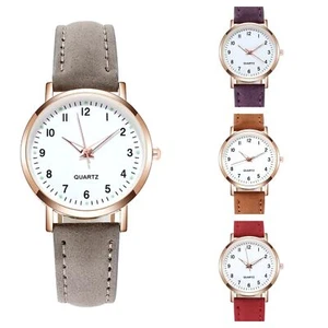 Watch For Ladies Women Girls Fashion PU Leather Strap Quartz Wristwatch Gift UK - Picture 1 of 25