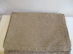 Juego de (7) colchonetas de algodón y lino de 18" x 12" color tostado/natural dobladillo de borde de 1" - Imagen 1 de 6