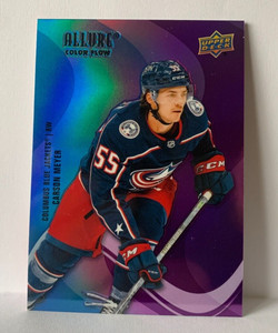 2022-23 Upper Deck Allure Carson Meyer Color Flow Blue-Purple Card