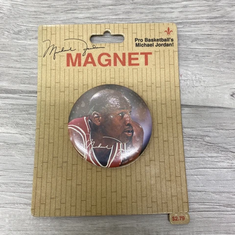 Vintage Michael Jordan Magnet By Gibson Greetings Inc - New Sealed J1 Cover