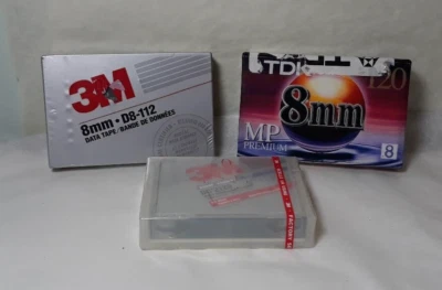 LOTE de 3 ~ 8mm CARTUCHO DE DADOS fitas seladas - Imagem 1 de 4