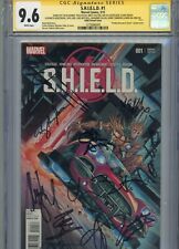 SHIELD #1 NM 9.6 CGC WHITE PAGES  GROOT SCHITI VARIANT COVER SIGNED BY EVERYONE 