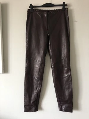 NWT JUST CAVALLI OVIS ARIES DYED LAMB BRAIDED ANKLE ZIP PANTS SIZE 46 - Image 1 of 4