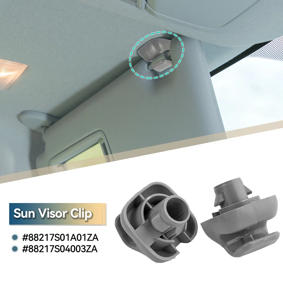 Soporte de visera solar 2 piezas gancho clip suspensión apto para Honda Civic Accord CR-V Accord Foto 1 de 4