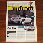 SAAB STORY MAGAZINE PRINT ARTICLE 2010 CAR AND DRIVER WITH THE CLOCK TICKING