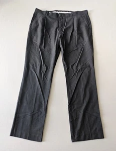 Perry Ellis Portfolio Size 38 x 32 Men Black Dress Pant Pleated Modern Pinstripe - Picture 1 of 8