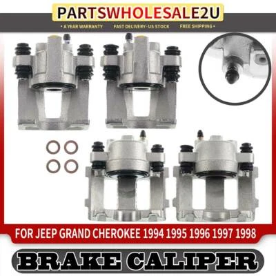 4Pcs Front & Rear Disc Brake Calipers for Jeep ZJ Grand Cherokee 1994 1995-1998 - Image 1 of 4